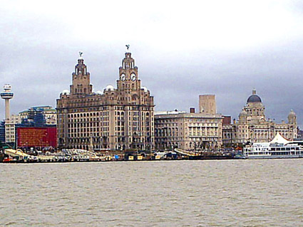 Pictures of Liverpool - view from the river Mersey